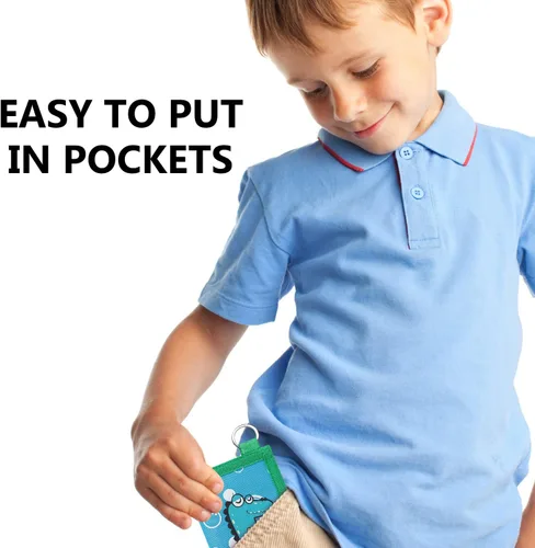 Miniatura 3 de Billetera infantil para niños, con bloqueo RFID, de lona, para deportes al aire libre, regalos para festivales, regalos de cumpleaños, diseño