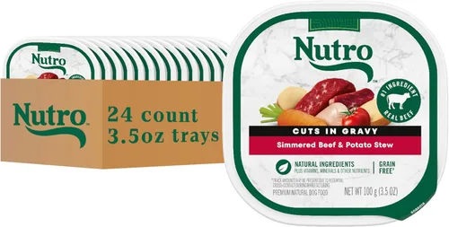 Miniatura 18 de Nutro Natural Choice - Trozos en salsa, comida húmeda para perros con variedad de cordero y ternera, bandejas de 3.5 oz (12 unidades, paquete de 2)