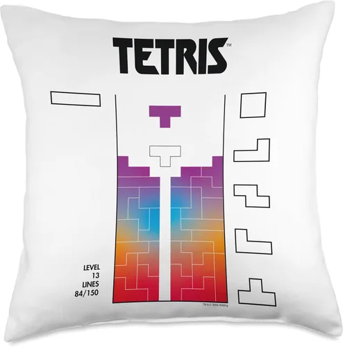 Miniatura 5 de Tetris Color Fade Game Art - Almohada de 16 x 16 pulgadas, multicolor