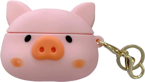 Miniatura 11 de Linda funda para Airpods, divertida y creativa 3D con forma de frutas y verduras con soporte de hebilla de anillo, funda de silicona suave a prueba