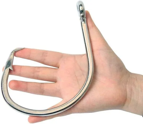 Gancho de Pesca Gigante Azbvek 39960 28/0 de Acero Inoxidable para Atún de Tiburón en Agua Salada