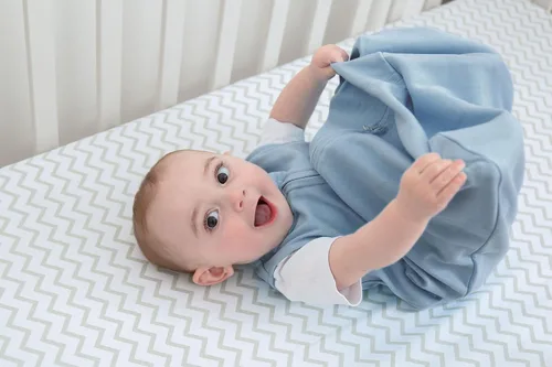 Miniatura 2 de Ely's & Co. Manta de algodón para bebé, saco de dormir de algodón 0-3,3-6, 6-12, 12-18 meses, juego de 2 unidades para bebé niño y niña, rosa, azul