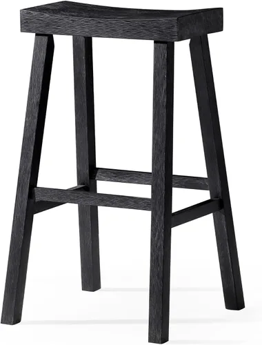 Maven Lane Taburete de bar de cocina, moderno taburete de bar de madera de granja, sillas de isla de cocina, taburetes de bar de altura de bar para