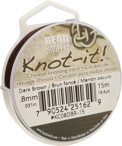Miniatura 18 de The Beadsmith Knot-it - Cordón de nailon chino, color Siam oscuro, 0.031 in de diámetro, carrete de 49.2 ft