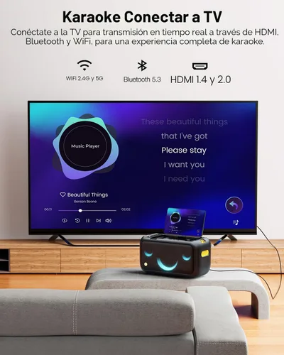 Miniatura 5 de Ikarao Máquina de karaoke para adultos con pantalla de letras, pantalla integrada de 13.3 pulgadas, máquina de karaoke verdaderamente todo en uno