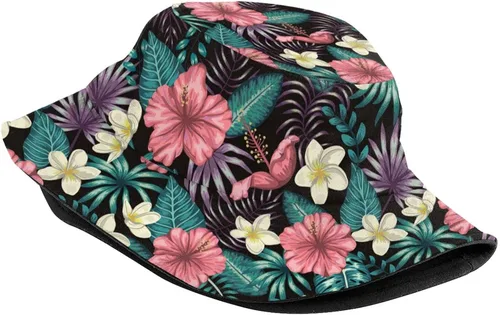 Miniatura 2 de Sombrero de sol hawaiano con flores hawaianas para hombres y mujeres, protección solar, sombreros de ala ancha, plegable, gorra Boonie de viaje