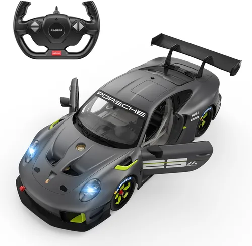 RASTAR Coches RC 1/14 Porsche 911 GT2 RS Clubsport 25 Auto de juguete Porsche con control remoto para niños, gris 2.4GHz