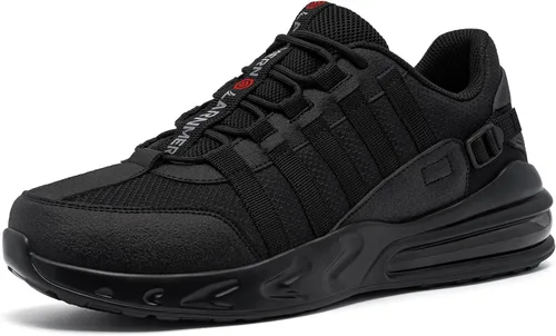 LARNMERN Zapatos de trabajo antideslizantes para hombre, zapatos deportivos con amortiguación de aire, zapatos para restaurante Trabajo, casual,
