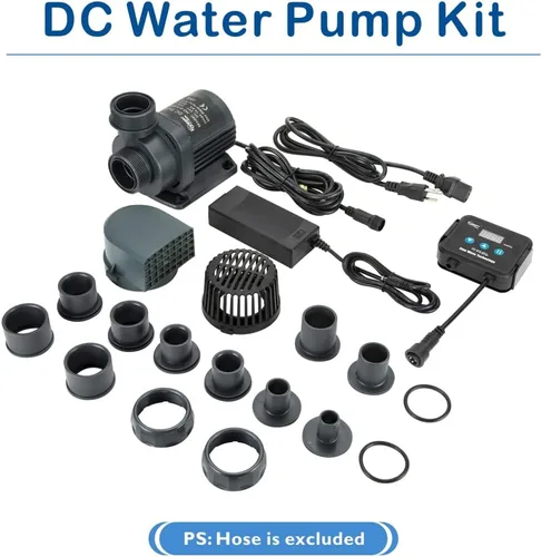 Miniatura 6 de Hygger Bomba de agua de 24 V CC con controlador de pantalla LCD, bomba de retorno de acuario de agua salada en línea/sumergible de 1720 GPH
