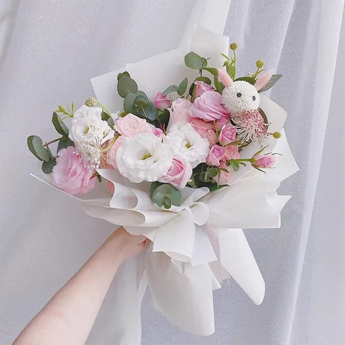Miniatura 6 de Papel de regalo floral coreano, 40 hojas, suministros para floristería, papel de regalo para ramo de flores, suministros florales para flores Pasta
