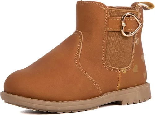 Botas de piel de vestir para niñas, botines cortos de moda para invierno, otoño, zapatos clásicos con cremallera lateral