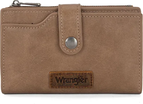 Miniatura 32 de Wrangler - Billetera para mujer con tarjetero plegable, cierre y ventana para identificación