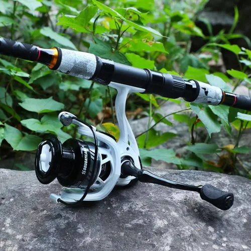 Miniatura 9 de Sougayilang Combo de caña y carrete de pesca de surf, 4 piezas MH/H de agua salada con carrete giratorio de tamaño 5000 (12 pies/15 pies)