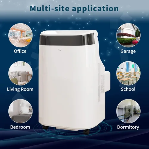 Miniatura 5 de Jojoka Aire acondicionado portátil con control remoto, CA portátil de 10000 BTU para habitación, dormitorio, oficina con secado, ventilador, modo