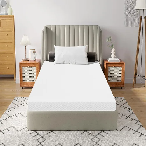 Colchón de espuma viscoelástica de gel de 5 pulgadas, colchón de firmeza media individual XL en una caja para niños y adultos, certificado