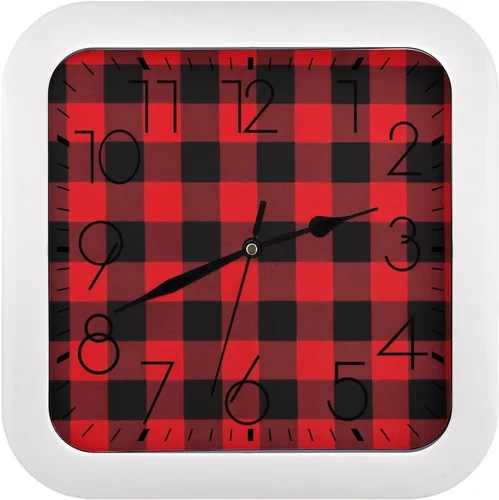 Miniatura 13 de 10" Square Modern Wall Clock,Americana Flag Deer Print Kitchen Clocks Wall Battery Operated,Silent Non Ticking Unique Funny Cute Wall Clock for