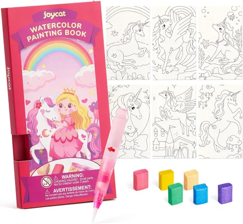 Miniatura 18 de JoyCat Paquete de 2 libros de pintura de bolsillo con agua para colorear para niños, juego de juguetes de actividades de arte y manualidades, kit