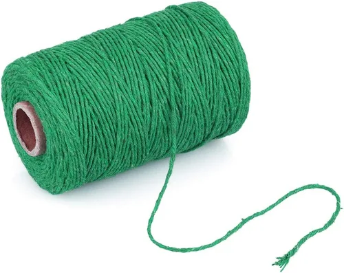 Miniatura 5 de Cordel de algodón para usar en la cocina, para atar carne preparada en casa, hacer salchichas, o para manualidades y aplicaciones de jardinería Verde