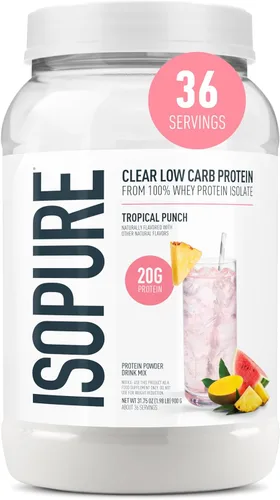 Miniatura 14 de Isopure - polvo de proteína de suero de leche con sabor a fruta ligera refrescante