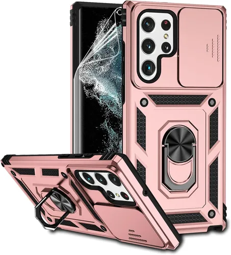 Miniatura 11 de Funda para Samsung Galaxy S22 Ultra con cubierta para lente de cámara, protector de pantalla HD, probado contra caídas de grado militar, soporte