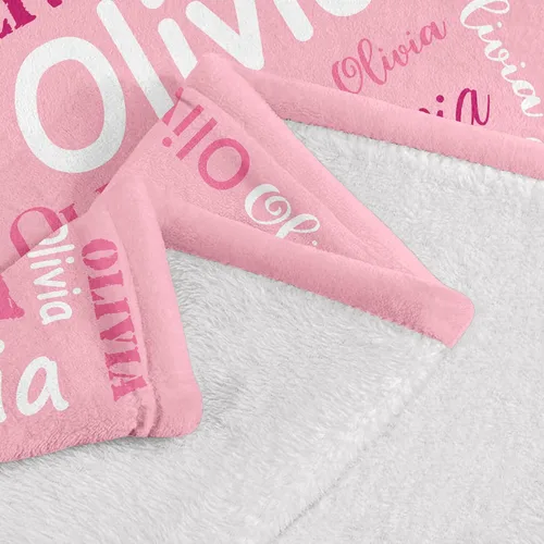 Miniatura 5 de Gudina Mantas y mantas personalizadas con nombre personalizado con nombre, manta de franela personalizada, regalos para niños, niñas, niños y bebés