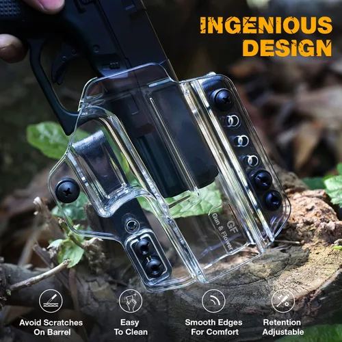 Miniatura 7 de Funda 1911, IWB y OWB Convertible – Corte Óptico – Se adapta a 1911 5 pulgadas sin riel – incluyendo Colt 1911/Elite Force 1911/Kimber 1911/Rock