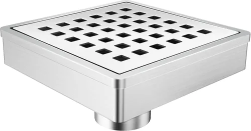 Miniatura 16 de Drenaje de ducha dorado de 4 pulgadas, moderno drenaje de ducha cuadrado de acero inoxidable 304 para baño, drenaje de suelo de ducha dorado
