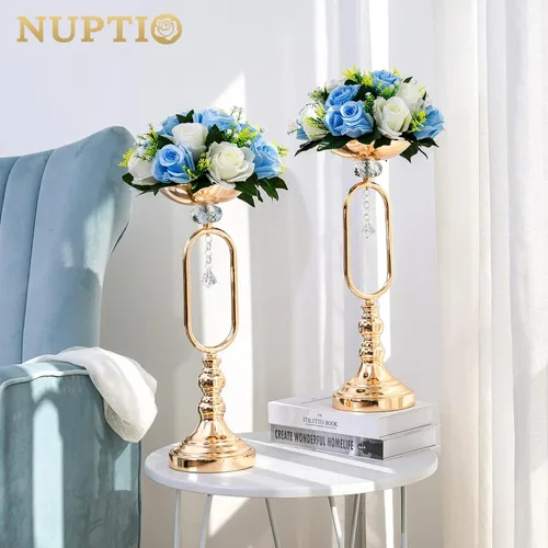 Miniatura 161 de NUPTIO Centros de mesa de flores para mesas de boda: arreglo de bolas de flores artificiales rosa y blanco para bodas, fiestas, 2 piezas de rosas