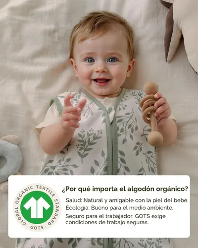 Miniatura 3 de Yoofoss Saco de dormir para bebé de 18-24 meses Manta vestible para bebé 100% algodón orgánico Cremallera de 2 vías TOG 0.5 Saco de dormir