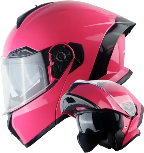 Miniatura 8 de 1Storm Nuevo Casco Modular de Motocicleta con Visera Dual, Protección Solar Completa y Luz Trasera LED Recargable: LED-X90 Flecha Azul