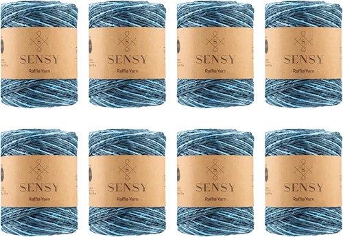 Miniatura 15 de Sensy Premium - Hilo de rafia multicolor (185 yardas, 100% papel, 400)