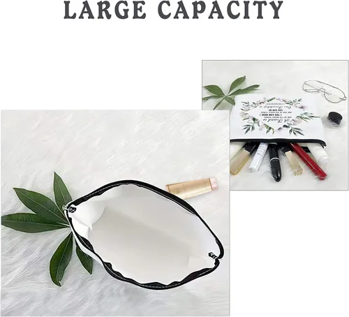 Miniatura 3 de Regalo de cumpleaños para niñas, mujeres, amigas, bolsa de cosméticos, organizador de accesorios de lona con cremallera, un amigo es una