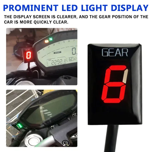 Miniatura 6 de Indicador digital LED de 1-6 velocidades, medidor de pantalla impermeable para Ducati Cafe Racer Monster 696 795 796 797 821 1100 1200 1200 S R