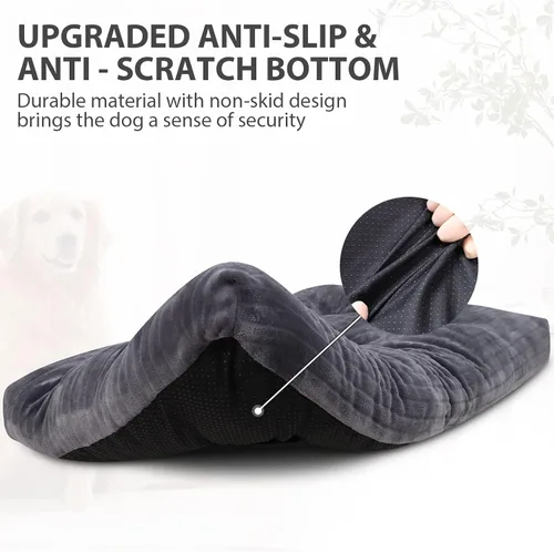 Miniatura 4 de Cama para Jaula de Perro Camas para Perros Lavables para Perros XX-Pequeños Franela Gruesa de Lujo Esponjosa Cómoda Almohadilla para Perrera Gris