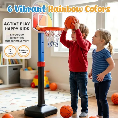 Miniatura 4 de Shindel 6 piezas de pelotas de baloncesto mini, pelotas de goma hinchables de 4.7 pulgadas con bomba para mini aro para niños, juego en interiores