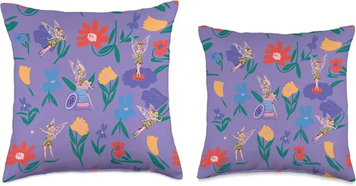 Miniatura 3 de Disney Princess Tinker Bell Flowers and Fairy Magic - Almohada de 16 x 16 pulgadas, multicolor