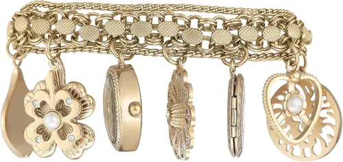 Miniatura 2 de Anne Klein Reloj de pulsera con dije acentuado de cristal prémium para mujer
