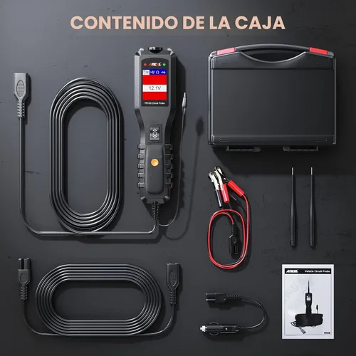 Miniatura 9 de ANCEL PB100 Kit con punta de prueba para circuitos automotrices para diagnóstico de vehículos medidor digital de voltaje energía eléctrica AVOmeter