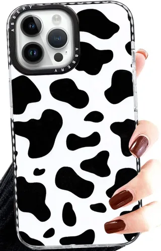 Miniatura 18 de Abbery Diseñado para iPhone 8 Plus/7 Plus/6 Plus/6S Plus Funda transparente con estampado de vaca, linda funda protectora de silicona TPU