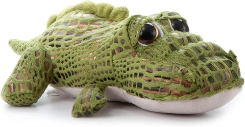 Miniatura 5 de The Petting Zoo Peluche de cocodrilo, regalos para niños, animales de zoológico de ojos brillantes, juguete de peluche de cocodrilo de 10 pulgadas