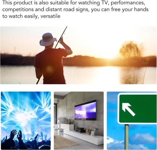 Miniatura 2 de Gafas binoculares profesionales para pesca, conciertos, observación de aves, deportes, teatro, 8 manos para adultos, longitud focal ajustable