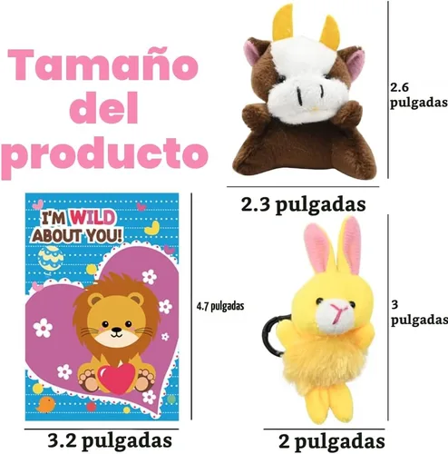 Miniatura 3 de 28 llaveros pequeños de animales de peluche, juguetes de animales de peluche a granel para niños, rellenos de cesta de Pascua, búsqueda de huevos