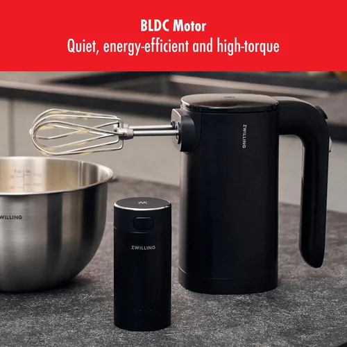 Miniatura 7 de ZWILLING Xtend - Juego de batidoras de mano inalámbricas, batidora de mano eléctrica de 3 velocidades con batidores y ganchos para masa, potente