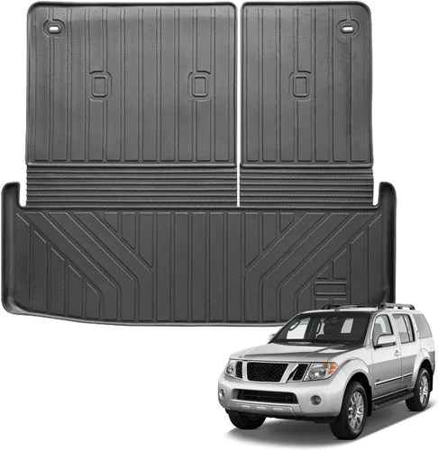 Miniatura 22 de Auxko All Weather Floor Mats Cargo Mat with Backrest Mat for Nissan Pathfinder 2022-2025 2026 TPE Liners Accessories Guard Odorless Anti-Slip Floor