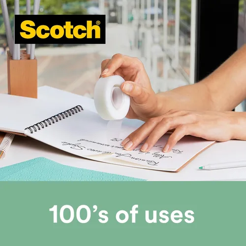 Miniatura 7 de Scotch Dispensador de cinta mágica - 1 dispensador C38 Scotch con 3 rollos de cinta mágica Scotch - Capacidad para cinta de hasta 0.748 in x 108.3