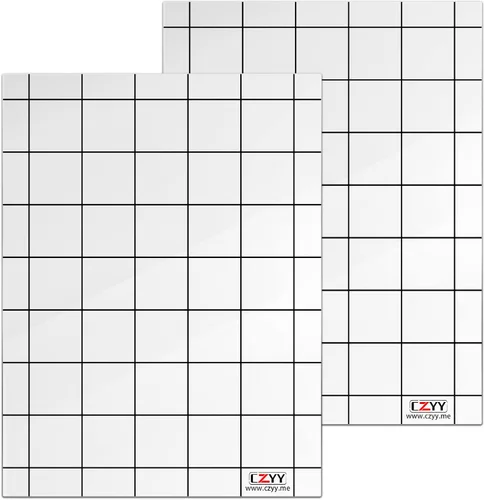CZYY Juego de 2 alfombrillas de juego acrílicas de 1 pulgada, cuadrícula cuadrada, tablero de mapa de batalla de 6 x 8 pulgadas, transparente y