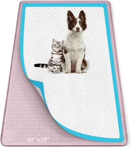 Miniatura 30 de Soporte para orina para perros, 51 x 25.6 pulgadas, de silicona, a prueba de fugas, borde alto, antiderrames, para cachorros, gatos, conejos