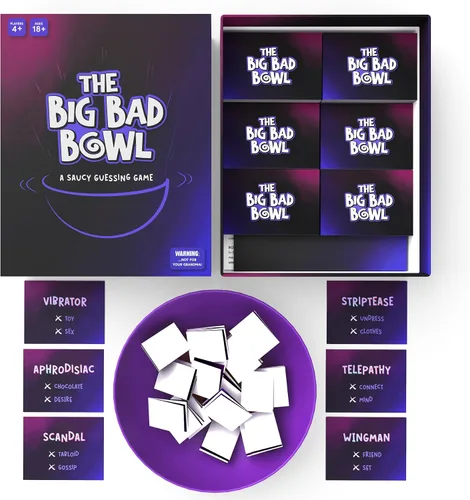 Miniatura 6 de Gouda Games Big Bad Bowl - Juego de fiesta divertido de 600 cartas para adultos, rompehielos atractivos, divertidos desafíos grupales, juego