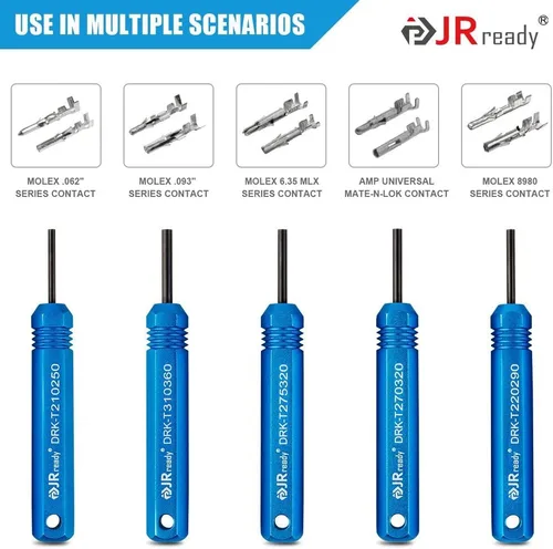 Miniatura 5 de JRready ST5228 Herramientas extractoras, kit de herramientas de extracción para JST/AMP .062 pulgadas/Molex .062 pulgadas y .093 pulgadas