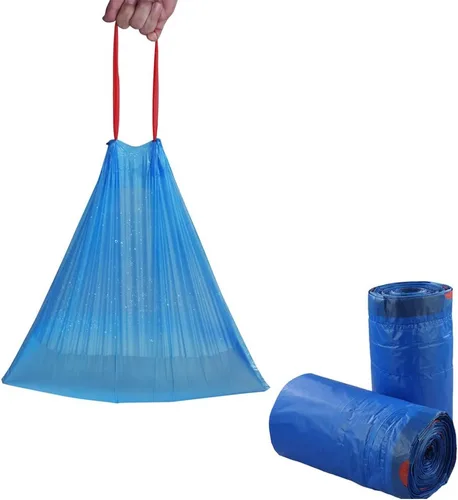 Miniatura 4 de Bolsa de basura pequeña de 5 galones, bolsa de basura con cordón azul, 110